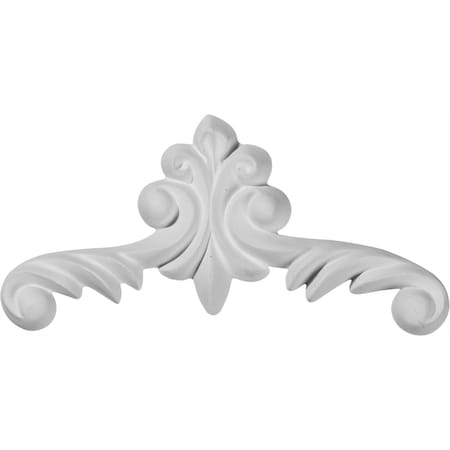 Ekena Millwork 5 1/8"W x 2 1/2"H x 3/8"P Washington Center with Scrolls Onlay ONL05X03X01WA